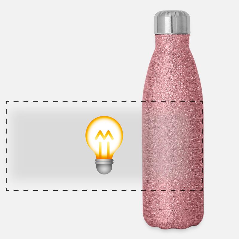 Smiley Bulb Gourde isotherme panoramique pailletée 500 ml