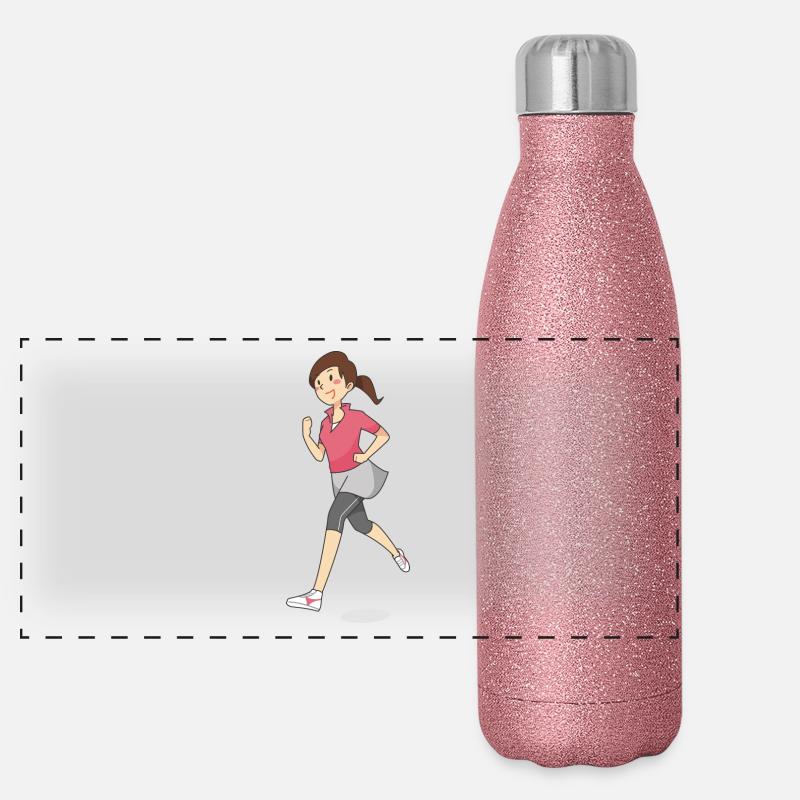 coureur courir course jogger le jogging sprinter102 Gourde isotherme panoramique pailletée 500 ml