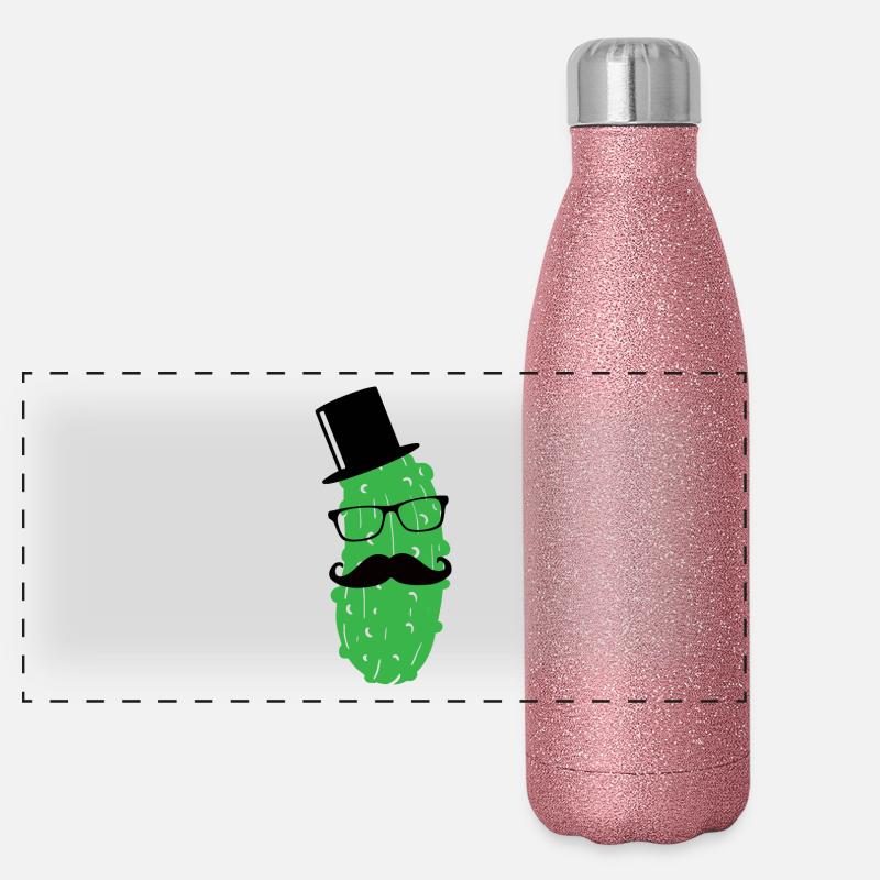 Mr. Cucumber Pickle Troop Sir Mister Dill with it 1c Panoramic Glitter Thermal Bottle 500 ml