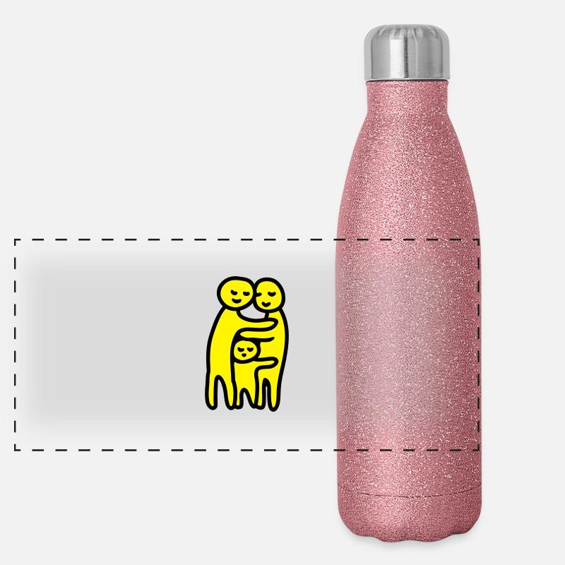 Family Hug Panoramic Glitter Thermal Bottle 500 ml
