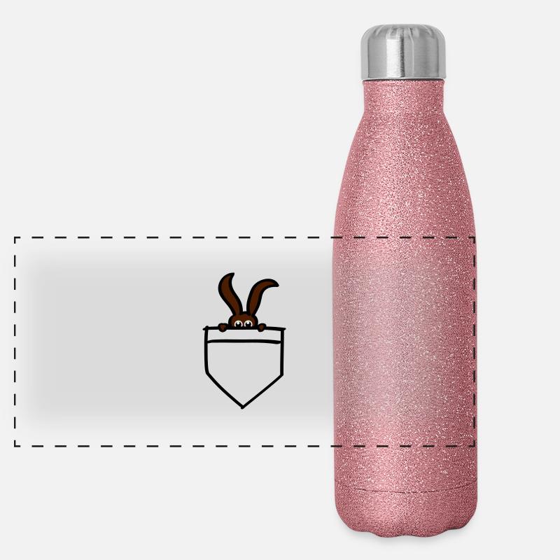 rabbit rabbit rescue breast pocket hase Panoramic Glitter Thermal Bottle 500 ml