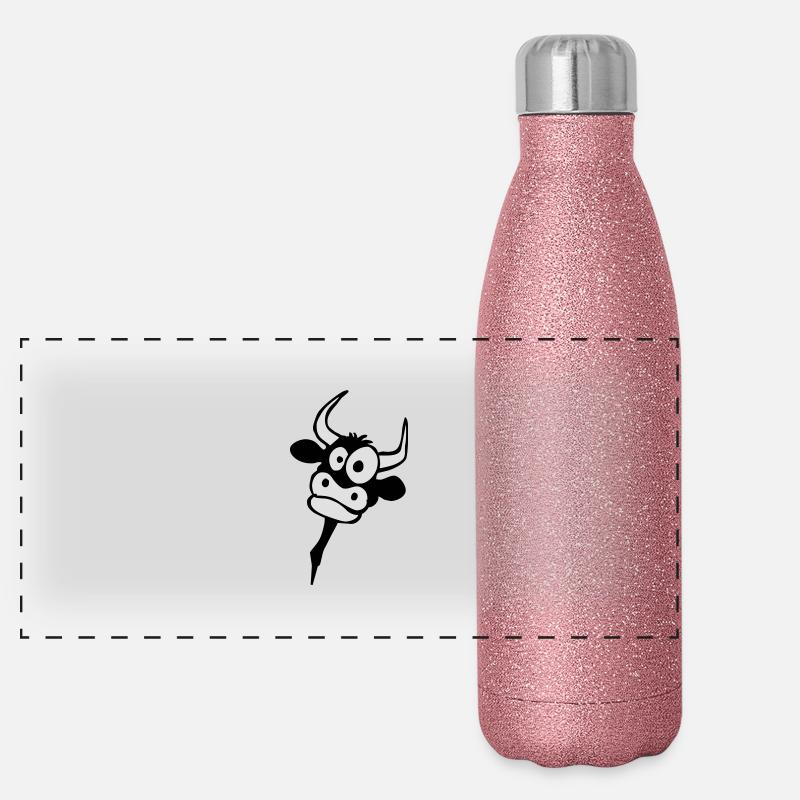 Kuh Panorama Glitzer Isolierflasche 500 ml