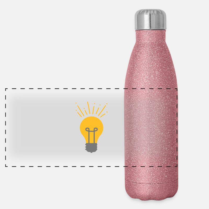 Glühbirne Panorama Glitzer Isolierflasche 500 ml