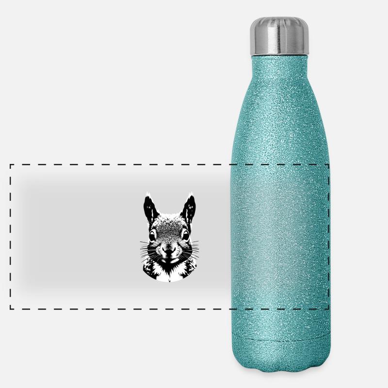 Écureuil Gourde isotherme panoramique pailletée 500 ml