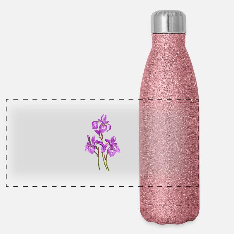 Fleur Gourde isotherme panoramique pailletée 500 ml