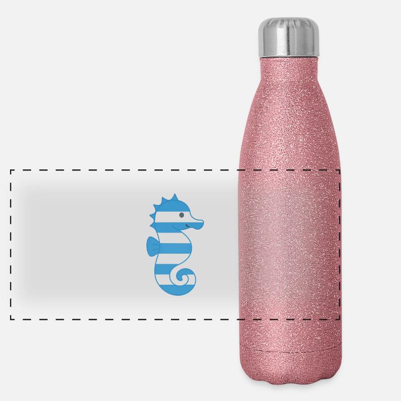 Hippocampe Gourde isotherme panoramique pailletée 500 ml