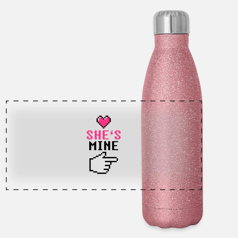 She's Mine 8-Bit Panoramic Glitter Thermal Bottle 500 ml