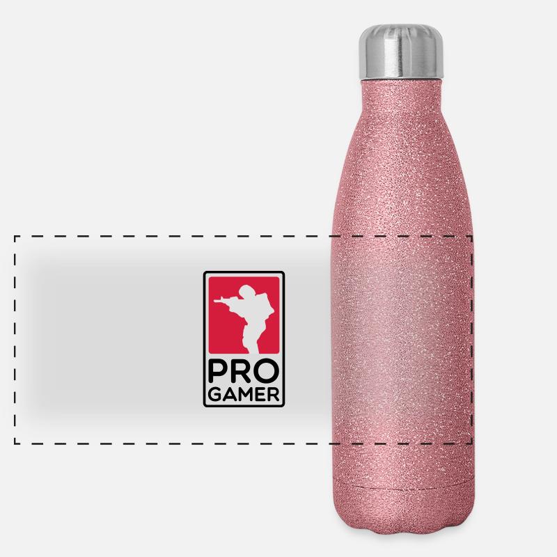 PRO GAMER Panoramic Glitter Thermal Bottle 500 ml