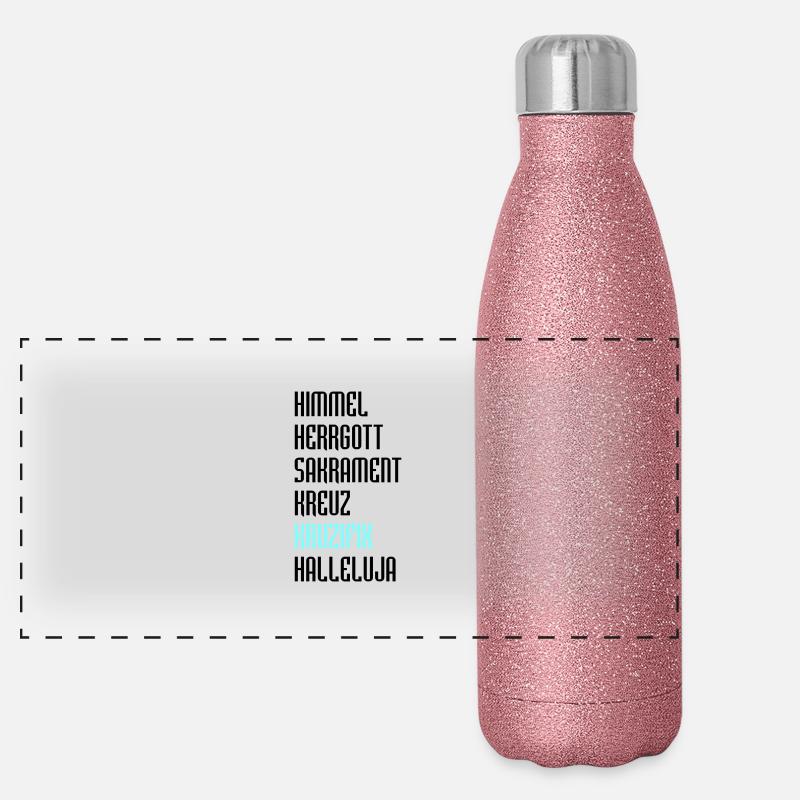 Bayrisch Fluchen Panorama Glitzer Isolierflasche 500 ml