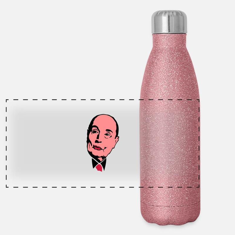 francois mitterrand president leader Gourde isotherme panoramique pailletée 500 ml