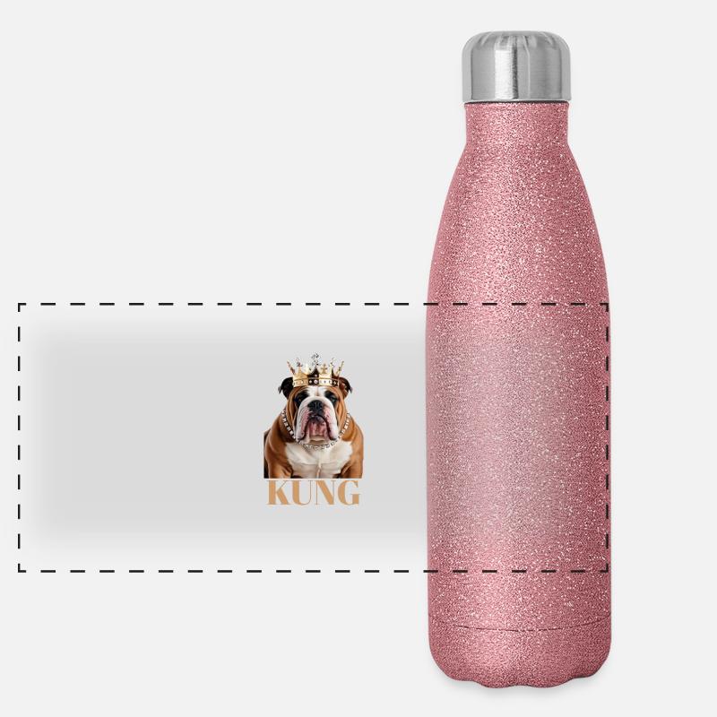 Bulldog King Sweden Panoramic Glitter Thermal Bottle 500 ml