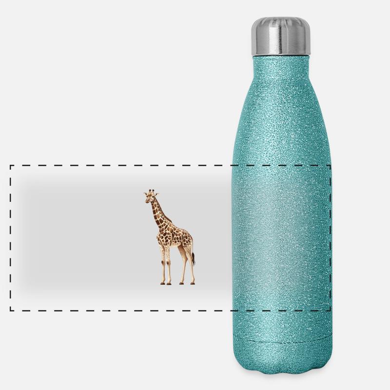Girafe Gourde isotherme panoramique pailletée 500 ml
