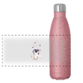 aisle - Panoramic Glitter Thermal Bottle 500 ml - pink glitter - Front