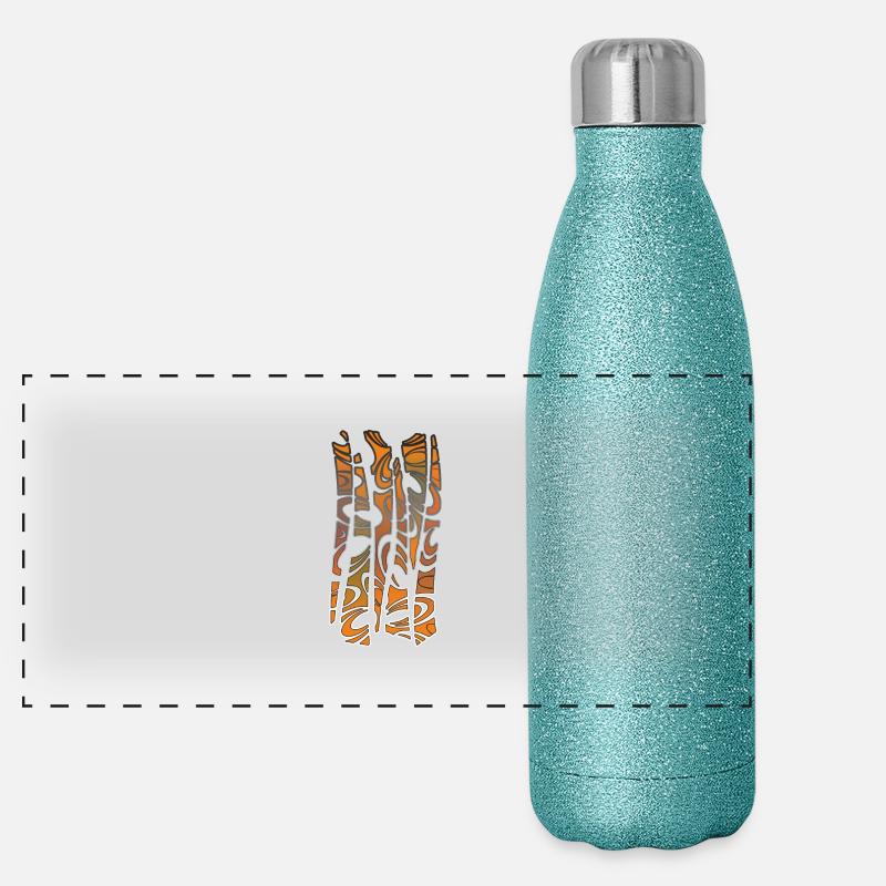 waterfall_black1 Panorama Glitzer Isolierflasche 500 ml