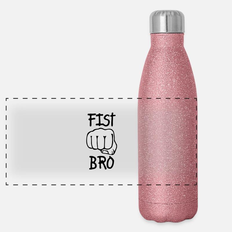 fist bro 2c Panorama Glitzer Isolierflasche 500 ml