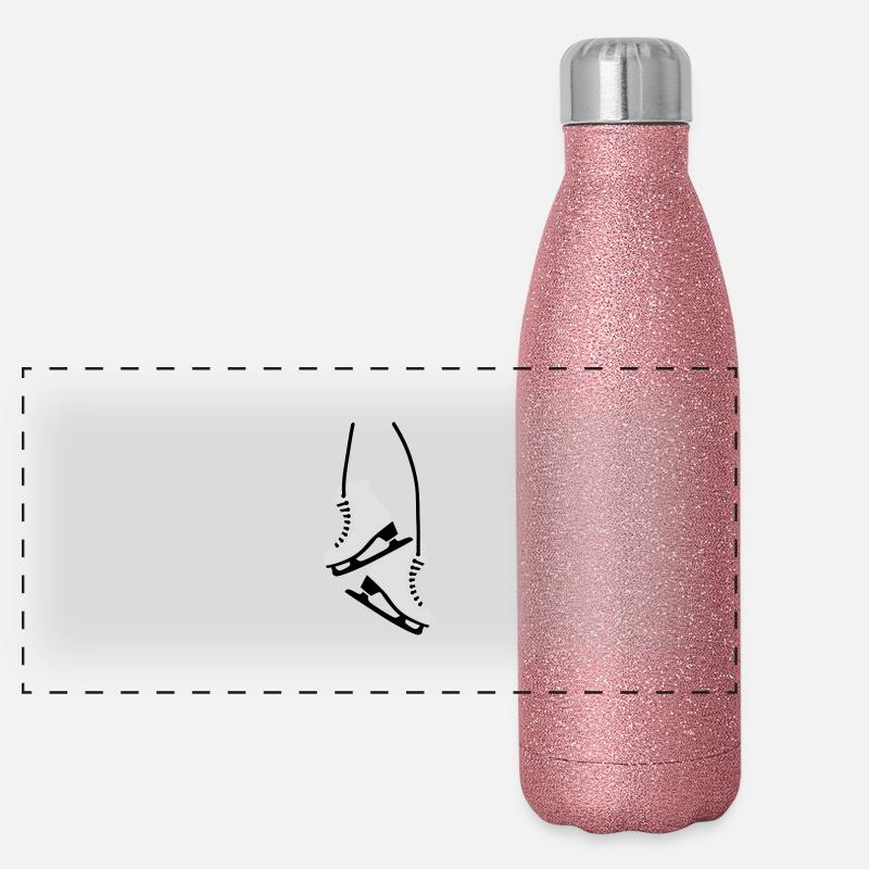 Schlittschuh Panorama Glitzer Isolierflasche 500 ml