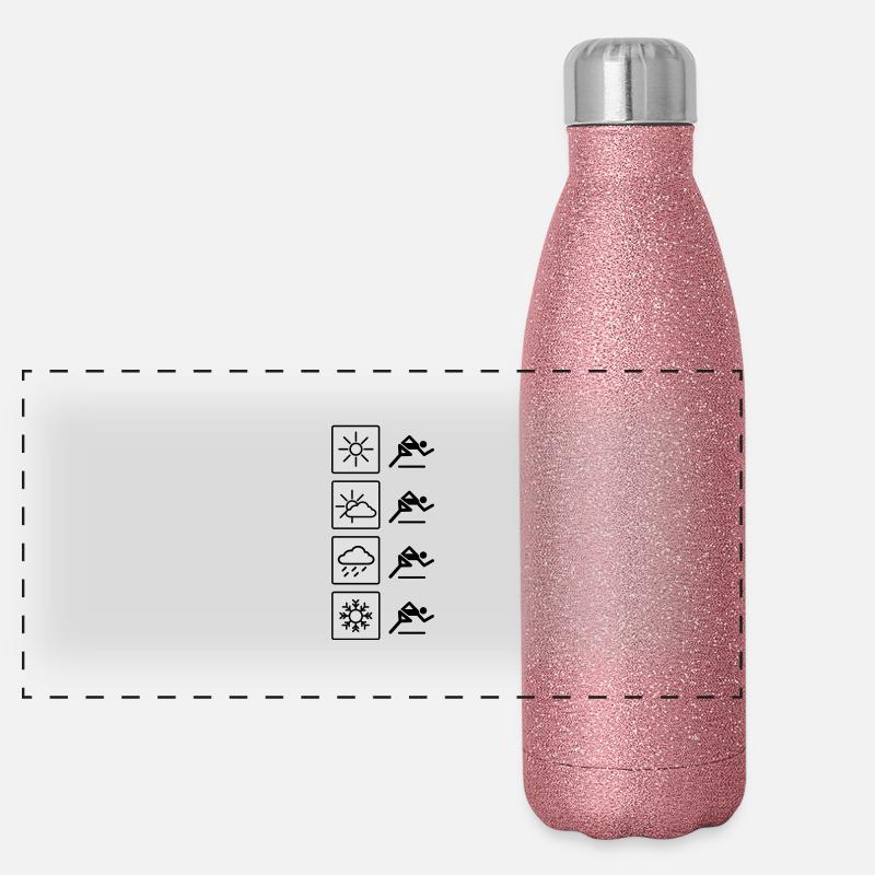 Läufer T-Shirt Panorama Glitzer Isolierflasche 500 ml