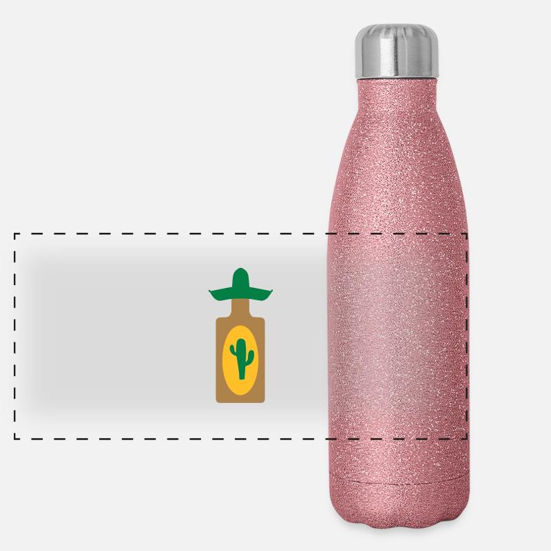 Tequila Panorama Glitzer Isolierflasche 500 ml