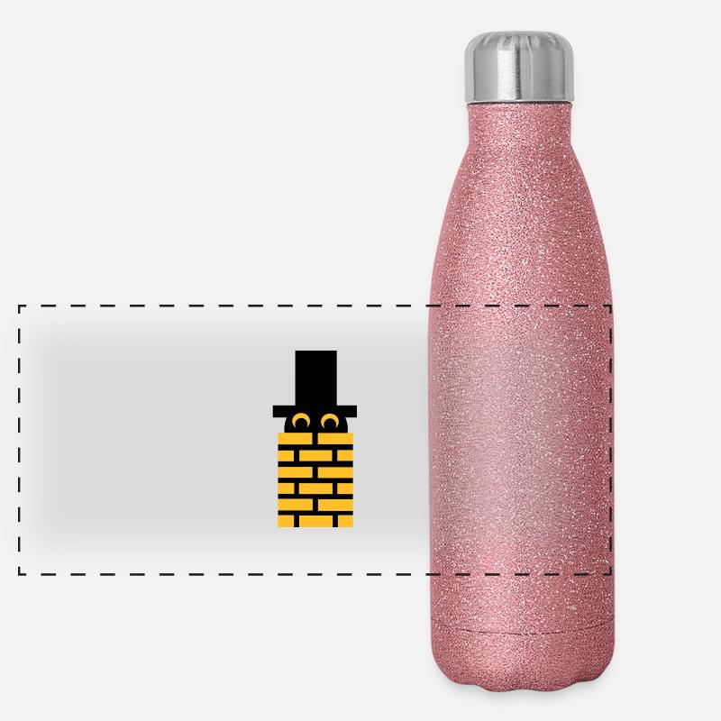 Schornsteinfeger Panorama Glitzer Isolierflasche 500 ml