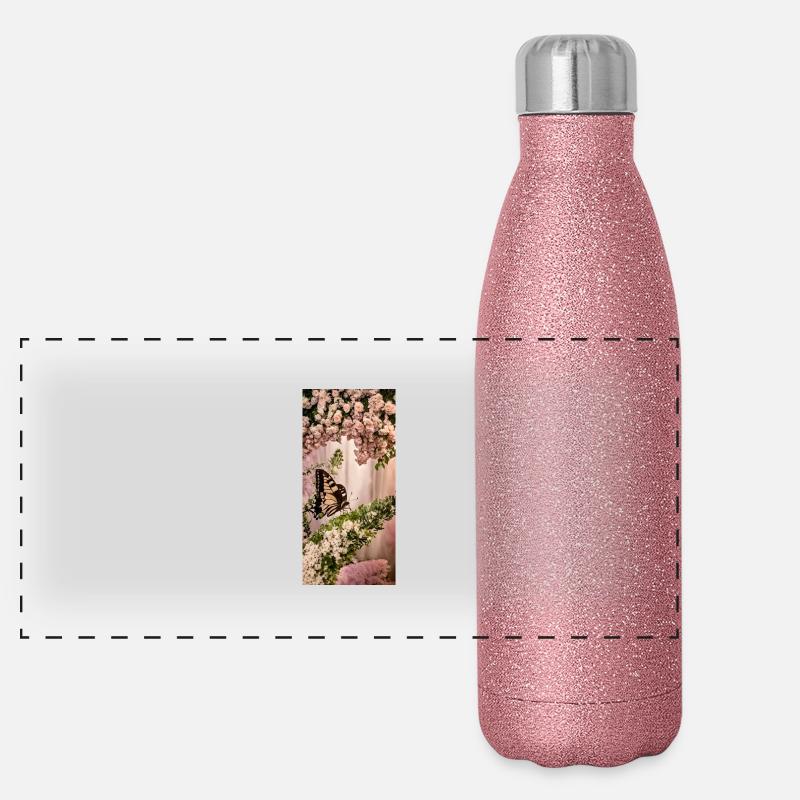 Butterfly Panorama Glitzer Isolierflasche 500 ml