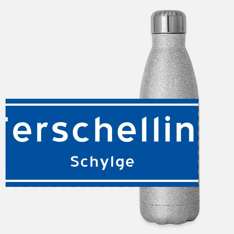 Panneau toponymique Terschelling Gourde isotherme panoramique pailletée 500 ml