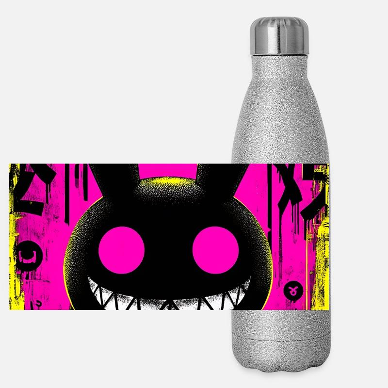 Electro Black Rabbit Panoramic Glitter Thermal Bottle 500 ml