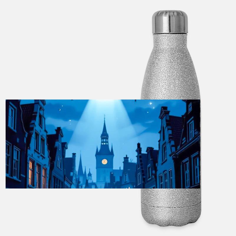 Belgian Wave – UFOs in the sky Panoramic Glitter Thermal Bottle 500 ml