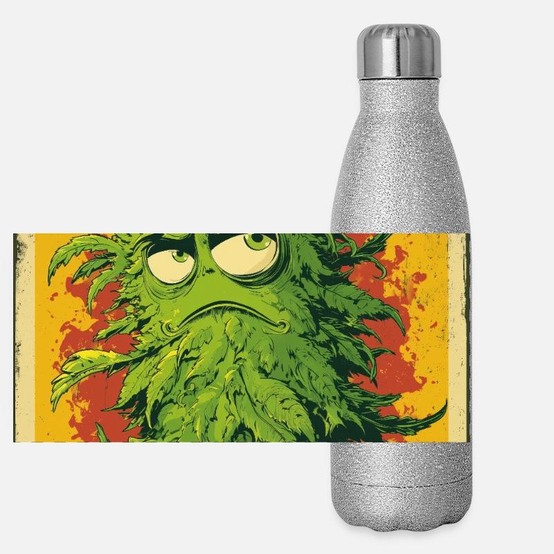 Grummelblatt Pop Art Cannabis Gourde isotherme panoramique pailletée 500 ml