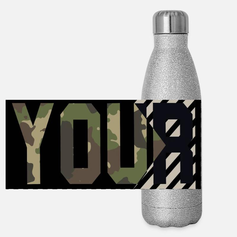 push your limit Panorama Glitzer Isolierflasche 500 ml