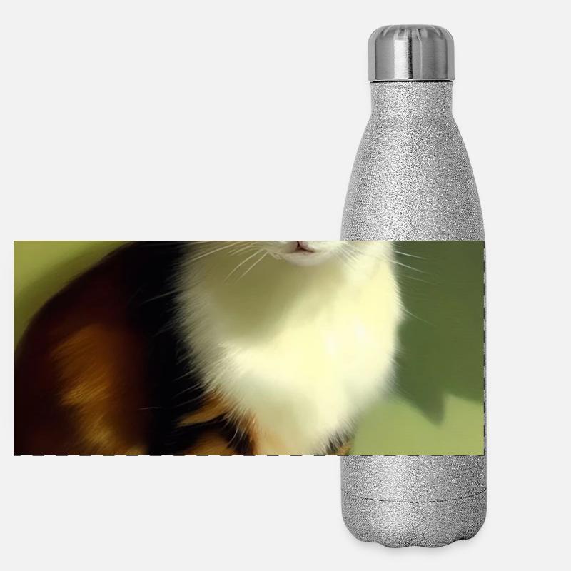 Photo de chats Gourde isotherme panoramique pailletée 500 ml