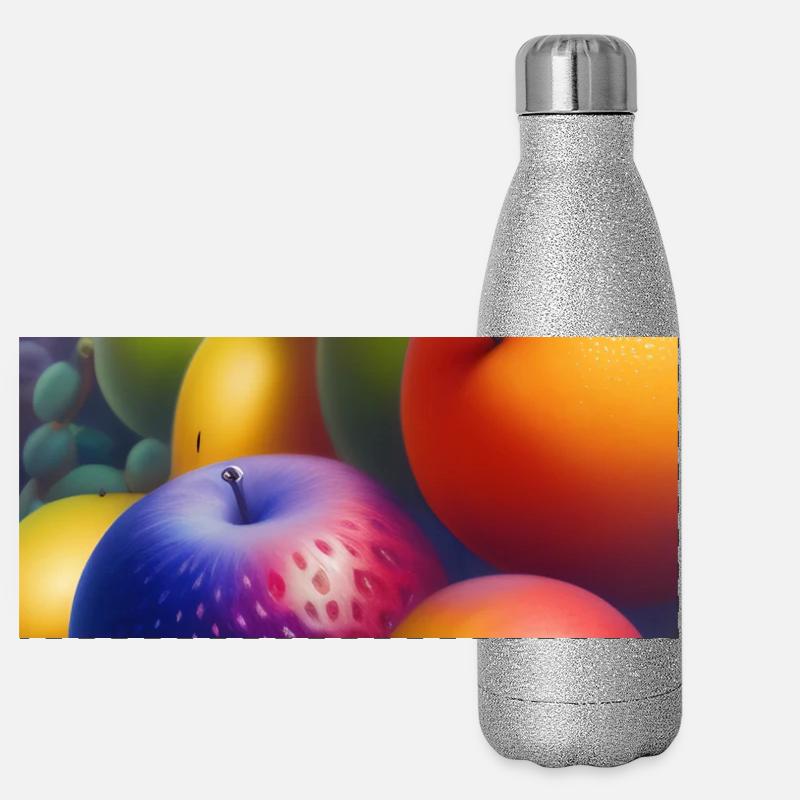 Früchte Panorama Glitzer Isolierflasche 500 ml