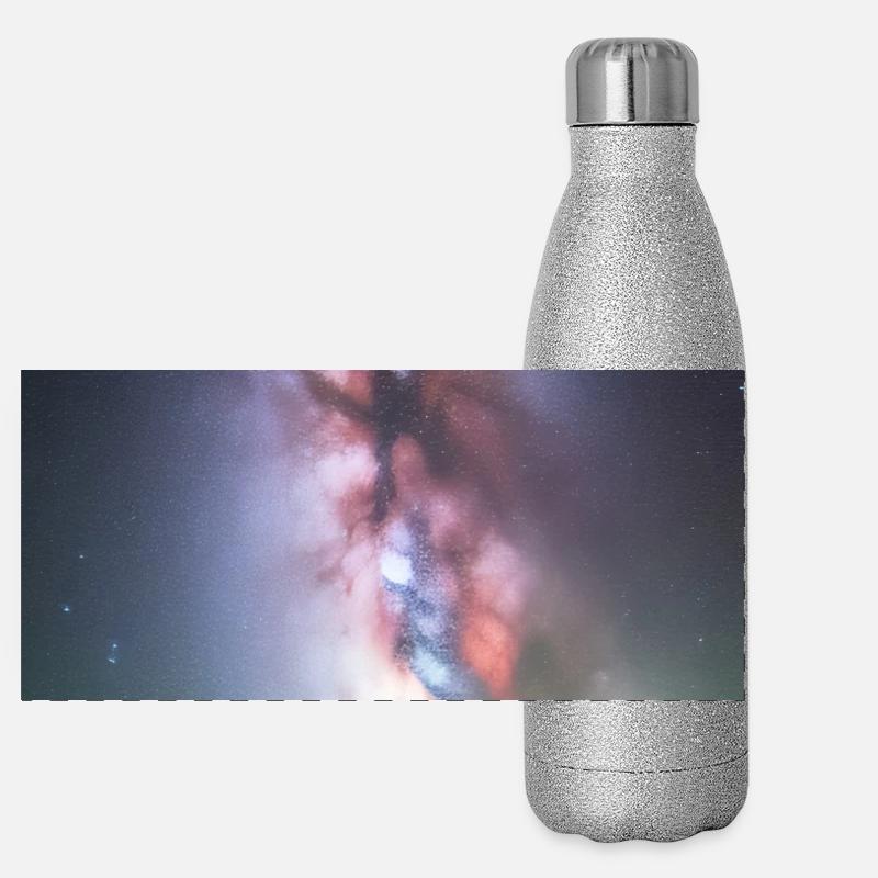 Espace et planètes Gourde isotherme panoramique pailletée 500 ml