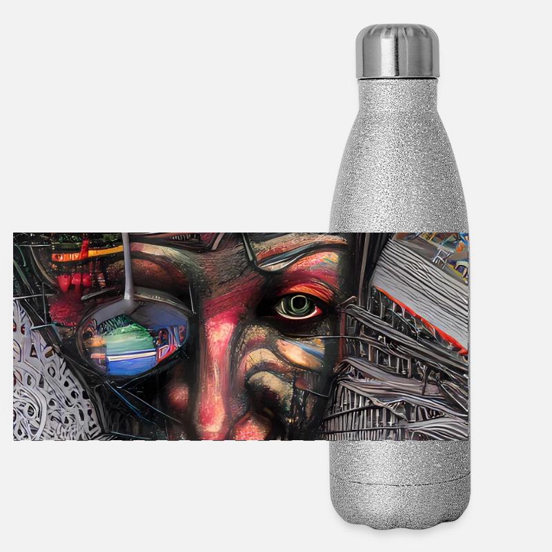Abstract art Panoramic Glitter Thermal Bottle 500 ml