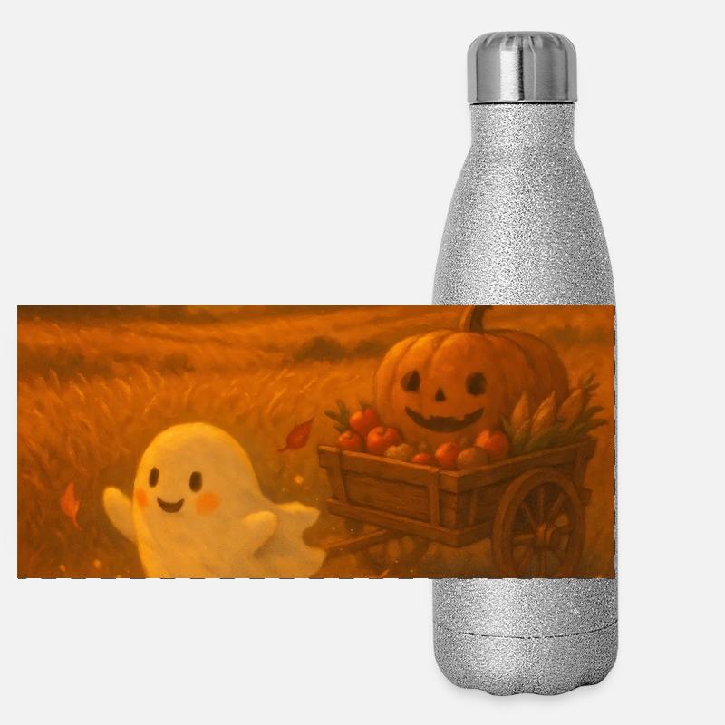 Alcool sucré à la citrouille Gourde isotherme panoramique pailletée 500 ml