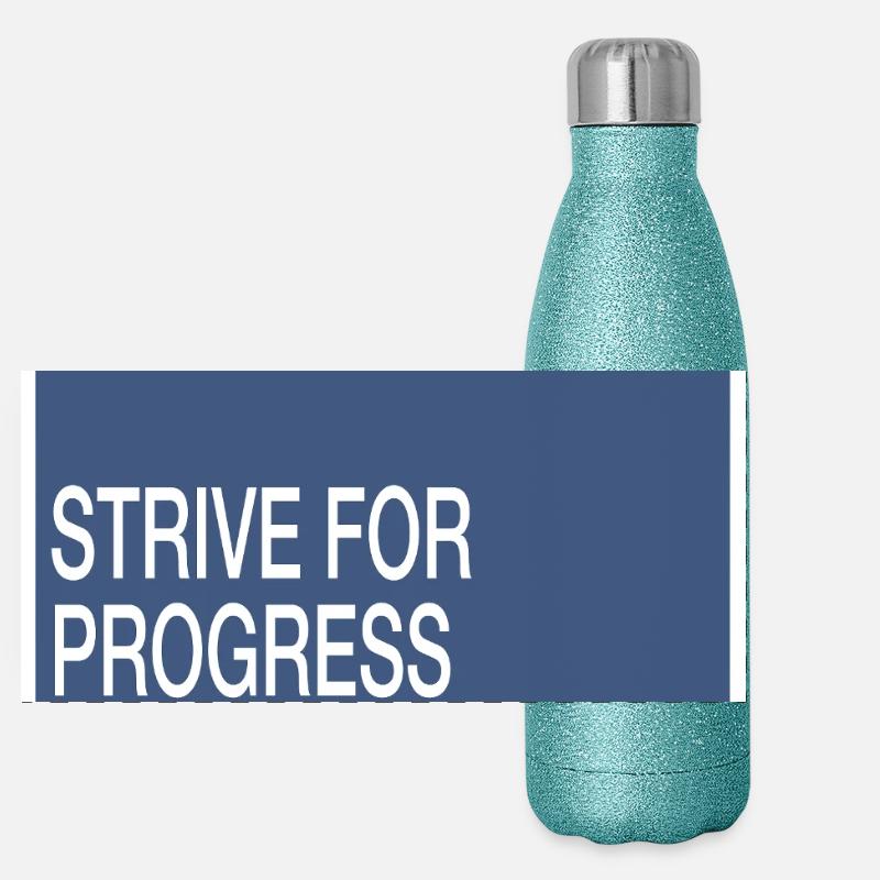 Strive for Progress, Not Perfection Panoramic Glitter Thermal Bottle 500 ml