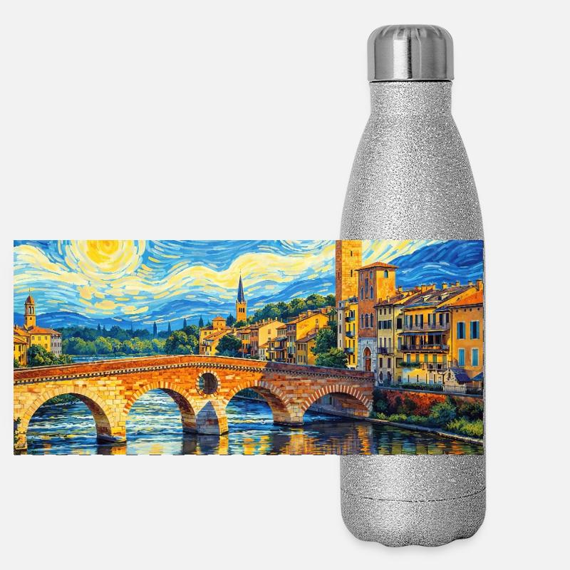 Verona, Italien Panorama Glitzer Isolierflasche 500 ml