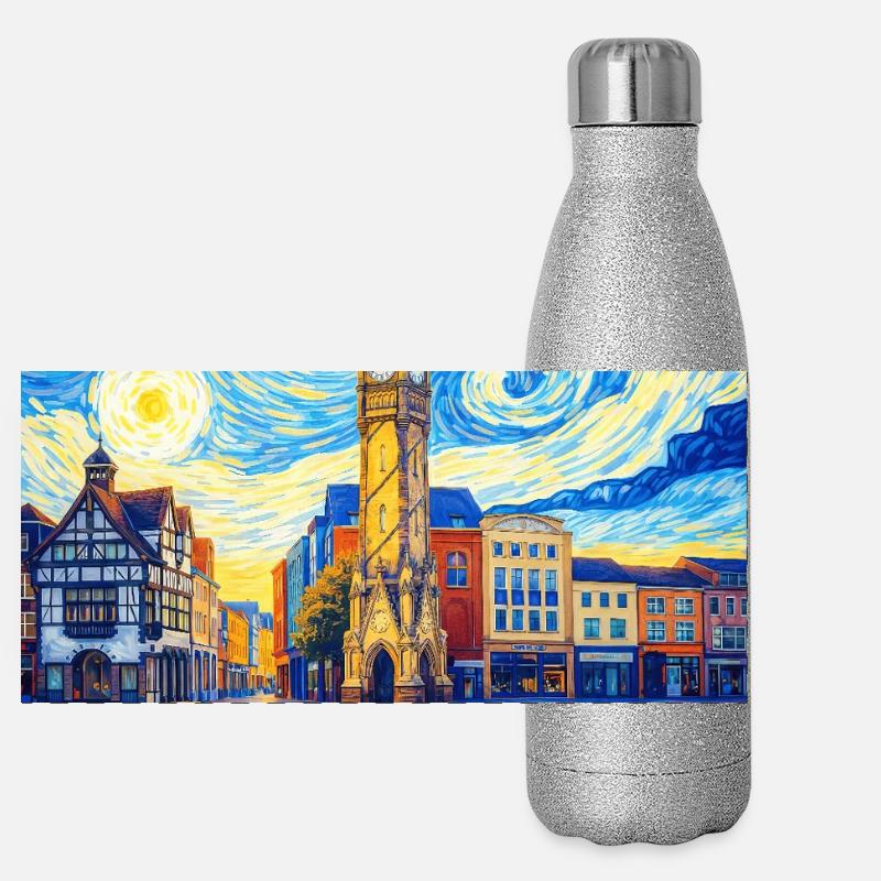 Leicester, Angleterre Gourde isotherme panoramique pailletée 500 ml