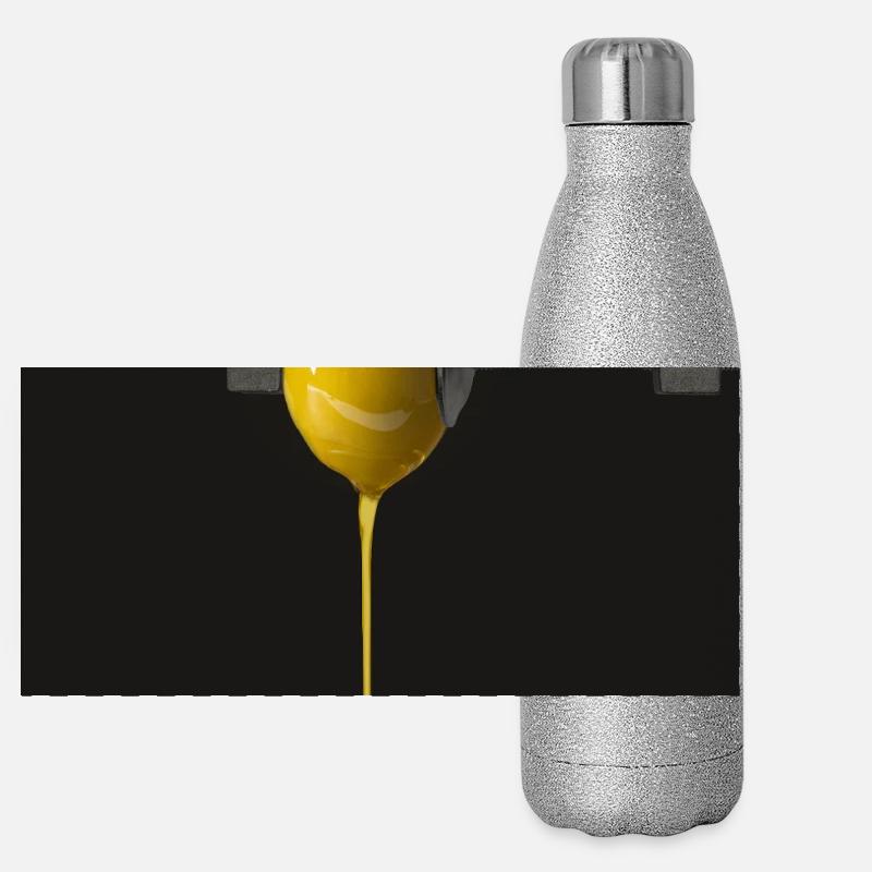 Affiche minimaliste La créativité aime la pression Gourde isotherme panoramique pailletée 500 ml