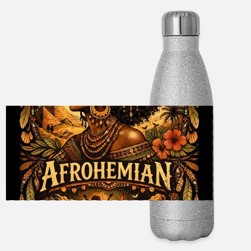 Afrohemian Fire Ritual Panoramic Glitter Thermal Bottle 500 ml