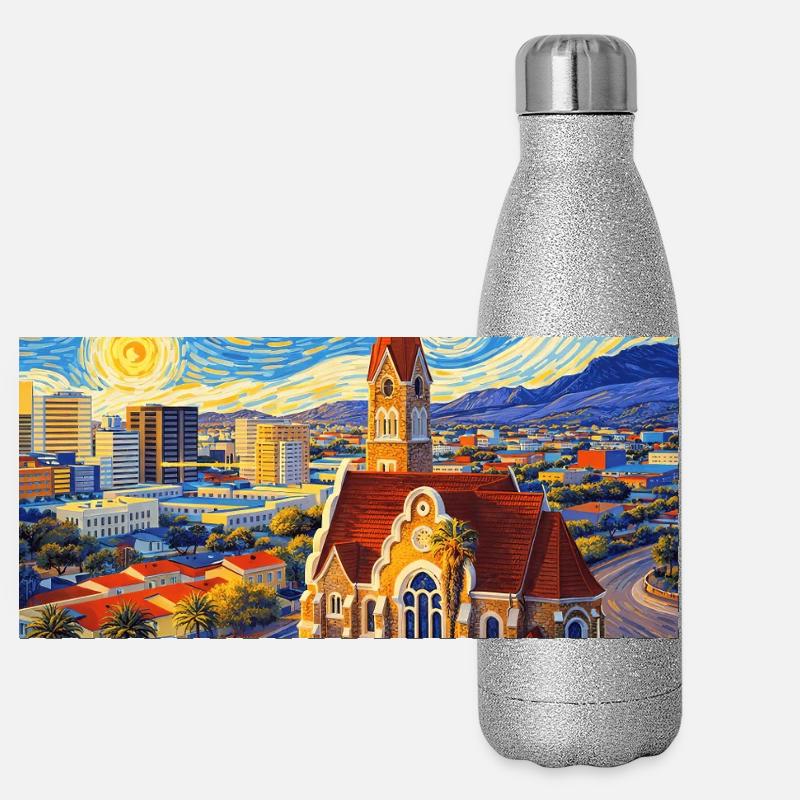 Windhoek Namibia Panorama Glitzer Isolierflasche 500 ml