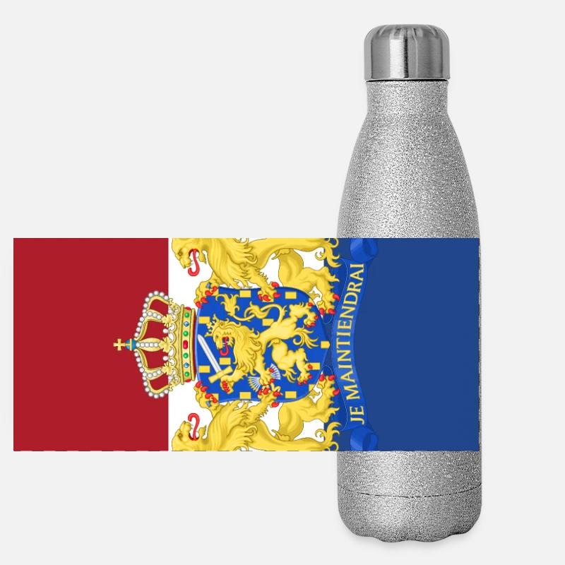 Affaire téléphonique de drapeau des Pays-Bas Gourde isotherme panoramique pailletée 500 ml