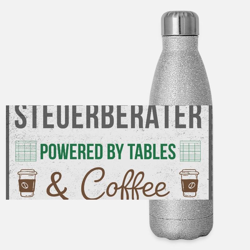 Tax Advisors: Tables & Coffee Panoramic Glitter Thermal Bottle 500 ml