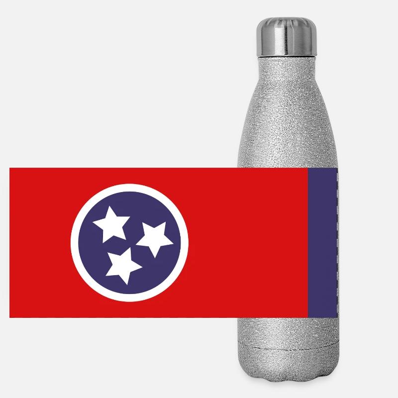 Drapeau du Tennessee Gourde isotherme panoramique pailletée 500 ml