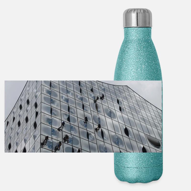 Orchestre philharmonique de l’Elbe avec laveurs de vitres Gourde isotherme panoramique pailletée 500 ml