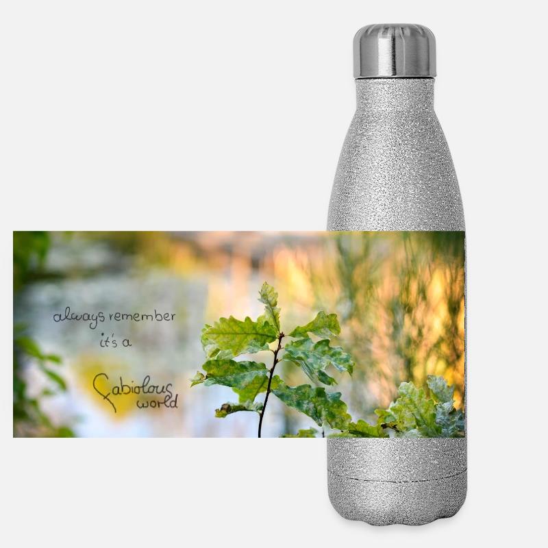 Monde de Fabiolous Goldig Gourde isotherme panoramique pailletée 500 ml