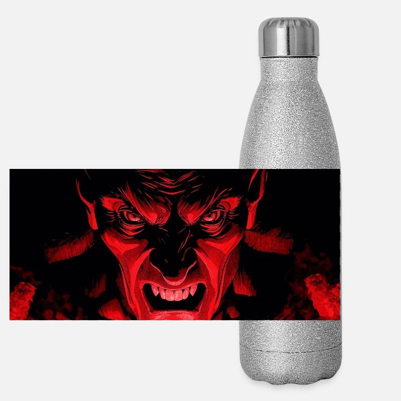 Djævelen Termoflaske i rustfrit stål med glimmer
