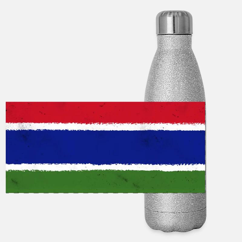Le drapeau de la Gambie – un symbole d’unité Gourde isotherme panoramique pailletée 500 ml