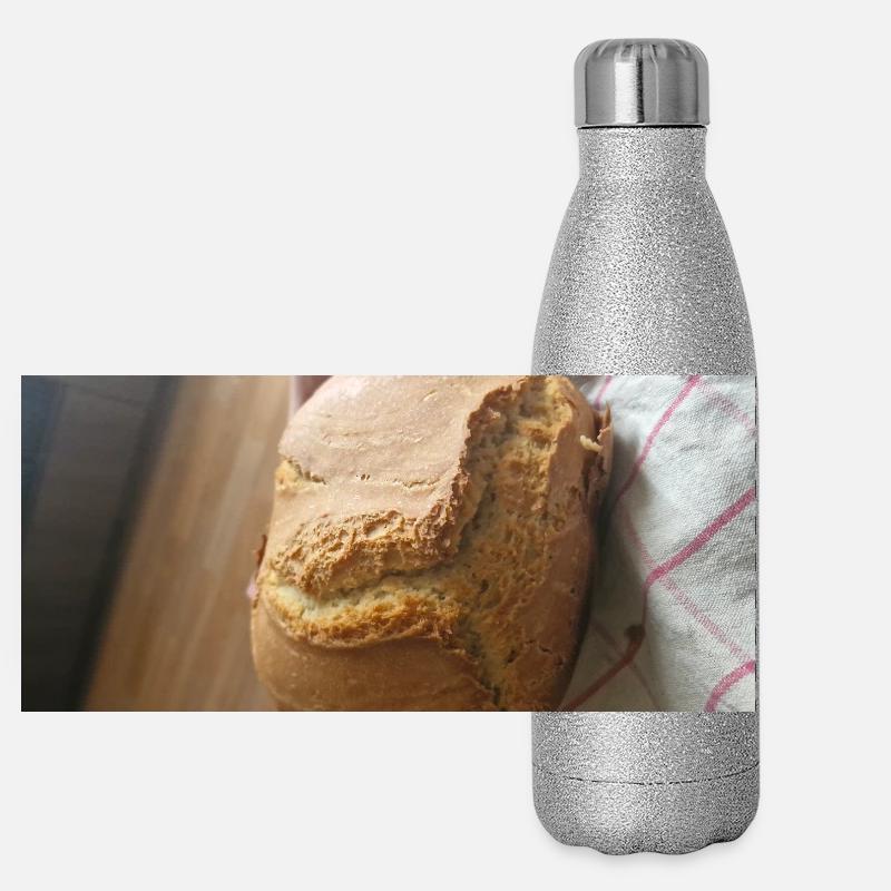 Croûte dorée pain rustique Gourde isotherme panoramique pailletée 500 ml