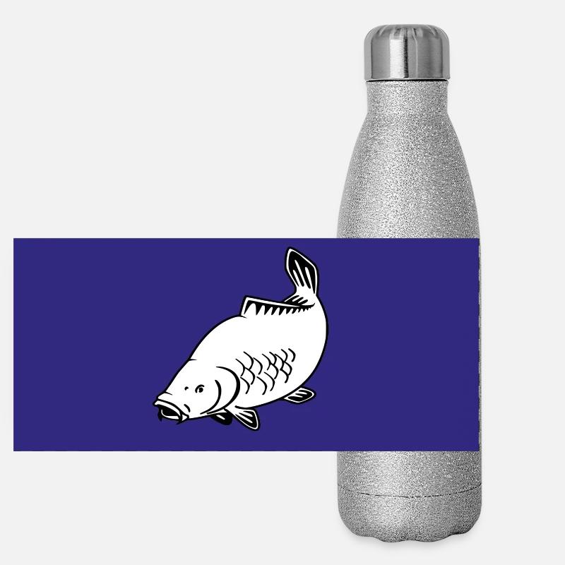 Muet comme une carpe Gourde isotherme panoramique pailletée 500 ml