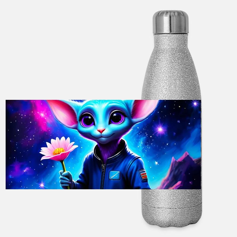 Souris bancale Gourde isotherme panoramique pailletée 500 ml